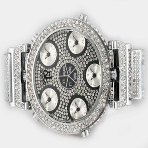 Jacob Co Pocket Watch JC - G3RDC Mens Round Stainless Steel Case Watch