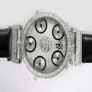 Jacob Co Pocket Watch JC - G3RDC White Dial 49mm Stainless Steel Case Watch