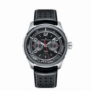 Jaeger LeCoultre AMVOX2 Transponder Black Dial Black Leather Men's Watch Q192T480
