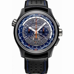 Jaeger LeCoultre Amvox5 Grey and Blue Dial GMT Men's Watch Q193J480