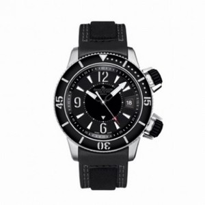 Jaeger LeCoultre Master Compressor Black Dial Leather Strap Mechanical Men's Watch Q183T470