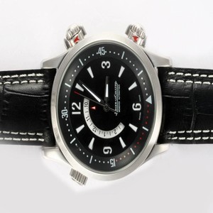 Jaeger-Lecoultre Master Compressor Chronograph 1708470 Round Black Dial Stainless Steel Case Watch