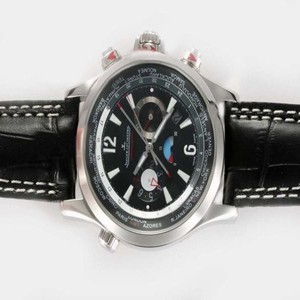 Jaeger-Lecoultre Master Compressor Diving Chronograph 186T770 Black Dial Round Automatic Watch