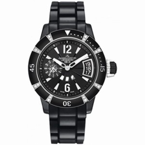 Jaeger LeCoultre Master Compressor Diving GMT Black Dial Ladies Watch Q189CC70