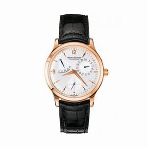 Jaeger LeCoultre Master Control Silver Dial 18kt Pink Dial Black Leather Men's Watch Q1482401