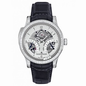 Jaeger LeCoultre Master Control Skeleton Platinum Black Leather Men's Watch Q1646421