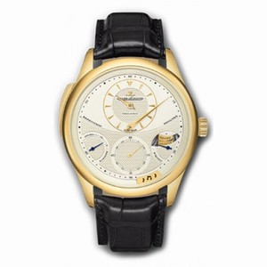 Jaeger LeCoultre Master Grand Tradition 18kt Yellow Gold Black Leather Men's Watch Q5011410