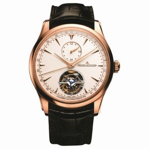 Jaeger LeCoultre Master Grand Tradition Beige Dial 18kt Rose Gold Brown Alligator Mens Watch Q1662510