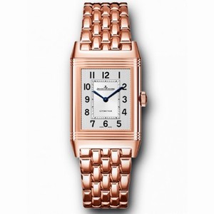 Jaeger LeCoultre Reverso Classic Medium Duetto Silvered Guilloch�� Dial Automatic Ladies Watch Q2572120