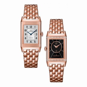Jaeger LeCoultre Reverso Classic Small Duetto 18K Rose Gold Diamond Ladies Watch Q2662130
