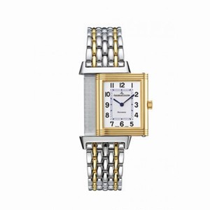 Jaeger LeCoultre Reverso Classic White Dial 18kt Yellow Gold and Stainless Steel Ladies Watch Q2505110