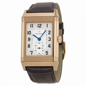 Jaeger LeCoultre Reverso Grande Classique 976 Silver Dial Brown Leather Men's Watch Q3732520