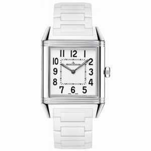 Jaeger LeCoultre Reverso Squadra Classic White Dial Rubber Ladies Watch Q7068720
