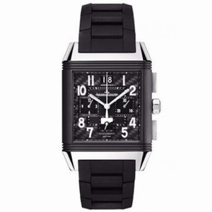 Jaeger LeCoultre Reverso Squadra World Chronograph Black Dial Titanium Ceramic Rubber Men's Watch Q702J67P