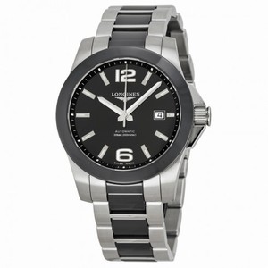 Longines Conquest Automatic Black Dial Steel and Black Ceramic Men's Watch L36574567