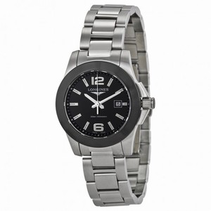 Longines Conquest Black Dial Stainless Steel Ladies Watch L32574566