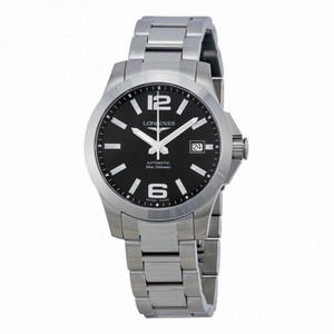 Longines Conquest Black Dial Stainless Steel Men's Watch L36764586