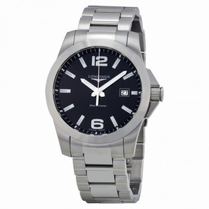 Longines Conquest Black Dial Stainless Steel Men's Watch L36594586