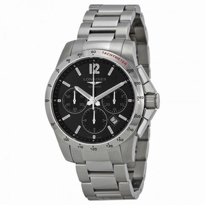 Longines Conquest Chronograph Black Dial Stainless Steel Men's Watch L27434566