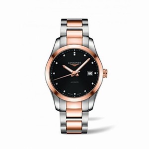 Longines Conquest Classic Black Diamond Dial Automatic Men's Watch L2.785.5.58.7