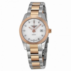 Longines Conquest Classic Mother of Pearl Dial Stainless Steel and 18kt Rose Gold  Ladies Watch L2.285.5.87.7