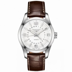 Longines Conquest Classic White Dial Brown Alligator Leather Men's Watch L2.799.4.76.3