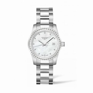 Longines Conquest Mother of Pearl Diamond Stainless Steel Ladies Watch L34000876