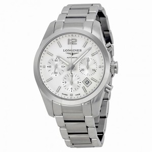 Longines Conquest Silver Dial Chronograph Stainless Steel Men's Watch L27864766