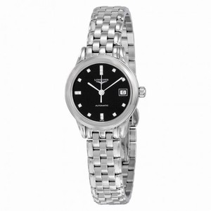 Longines Diamond Automatic Black Dial Stainless Steel Ladies Watch L4.274.4.59.6