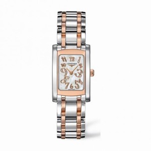 Longines Dolce Vita Mother of Pearl Diamond Dial Steel and 18K Pink Gold Ladies Watch L51555977