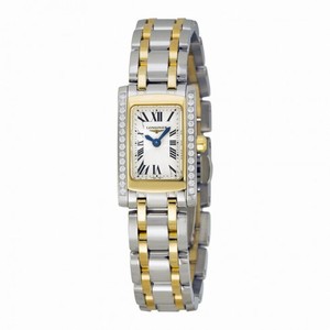 Longines Dolce Vita Silver Dial Diamond Two Tone Ladies Watch L5.158.5.78.7
