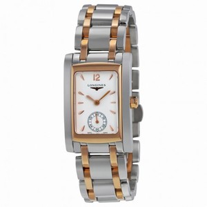 Longines Dolce Vita White Dial Stainless Steel and 18kt Rose Gold Ladies Watch L55025187