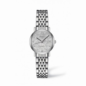 Longines Elegant Automatic Silver Dial Stainless Steel Diamond Ladies Watch L43094776