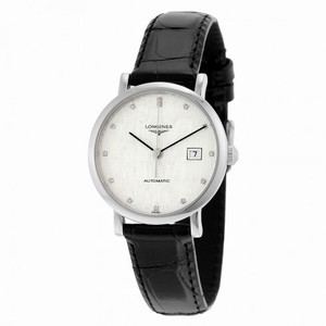 Longines Elegant Silver Diamond Dial Automatic Ladies Watch  L4.310.4.77.2
