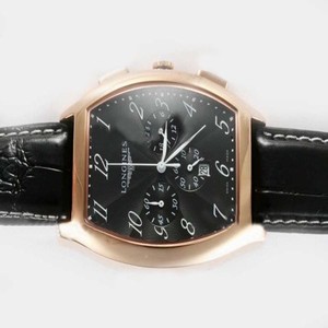Longines Evidenza L2.155.4.53.5 Oval Black Dial Quartz Watch