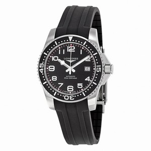 Longines Hydroconquest Black Dial Black Rubber Men's Watch L36954532