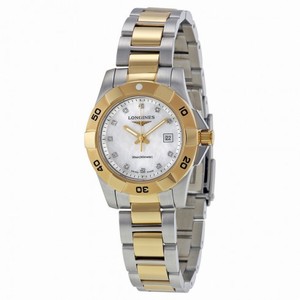 Longines HydroConquest White Pearl Dial Ladies Watch L3.298.3.87.7