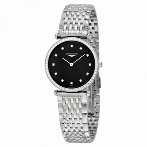 Longines La Grande Classique Black Dial Stainless Steel Ladies Watch L4.513.0.58.6