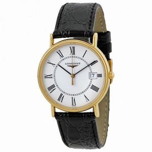Longines La Grande Classique Presence White Dial Black Leather Men's Watch L47202112