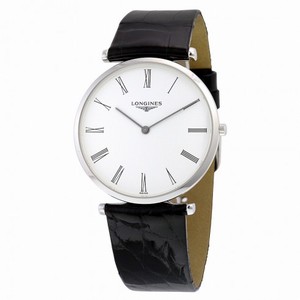 Longines La Grande Classique White Dial Black Leather Ladies Watch L47554112