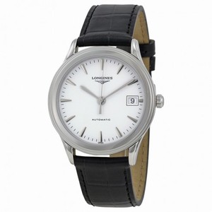Longines Les Grandes Classiques Flagship White Dial Black Leather Watch L47744122