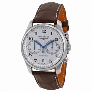 Longines Master Collection Automatic Chronograph Silver Dial Brown Leather Watch L26294785