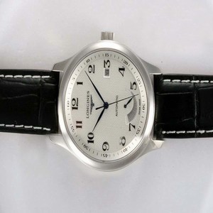 Longines Master Collection L2.666.4.78.6 Black Ostrich Leather Strap Round Midsize Watch