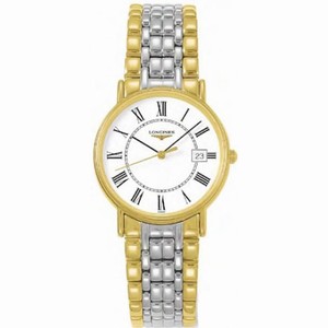 Longines Presences White Dial Two-tone Watch L47202117