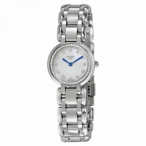 Longines Primaluna Mother of Pearl Dial Stainless Steel Diamond Ladies Watch L8.109.0.87.6