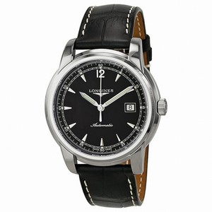 Longines Saint-Imier Automatic Black Dial Stainless Steel Black Leather Men's Watch L2.766.4.59.3