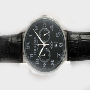 Longines Spirit L2.705.4.53.6 34x24mm Quartz Black Dial Watch