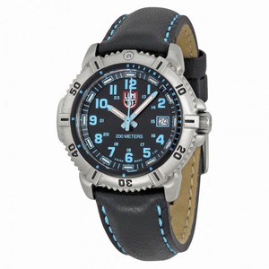 Luminox Colormark Black Dial Steel Black Leather Ladies Watch A.7253