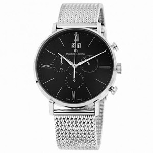 Maurice Lacroix Eliros Chronograph Black Dial Stainless Steel Men's Watch EL1088-SS002-310