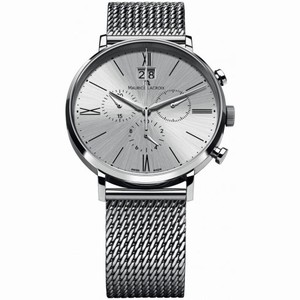 Maurice Lacroix Eliros Chronograph Grey Dial Stainless Steel Men's Watch EL1088-SS002-110